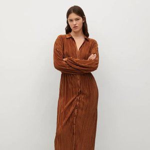 Mango textured midi dress NWT